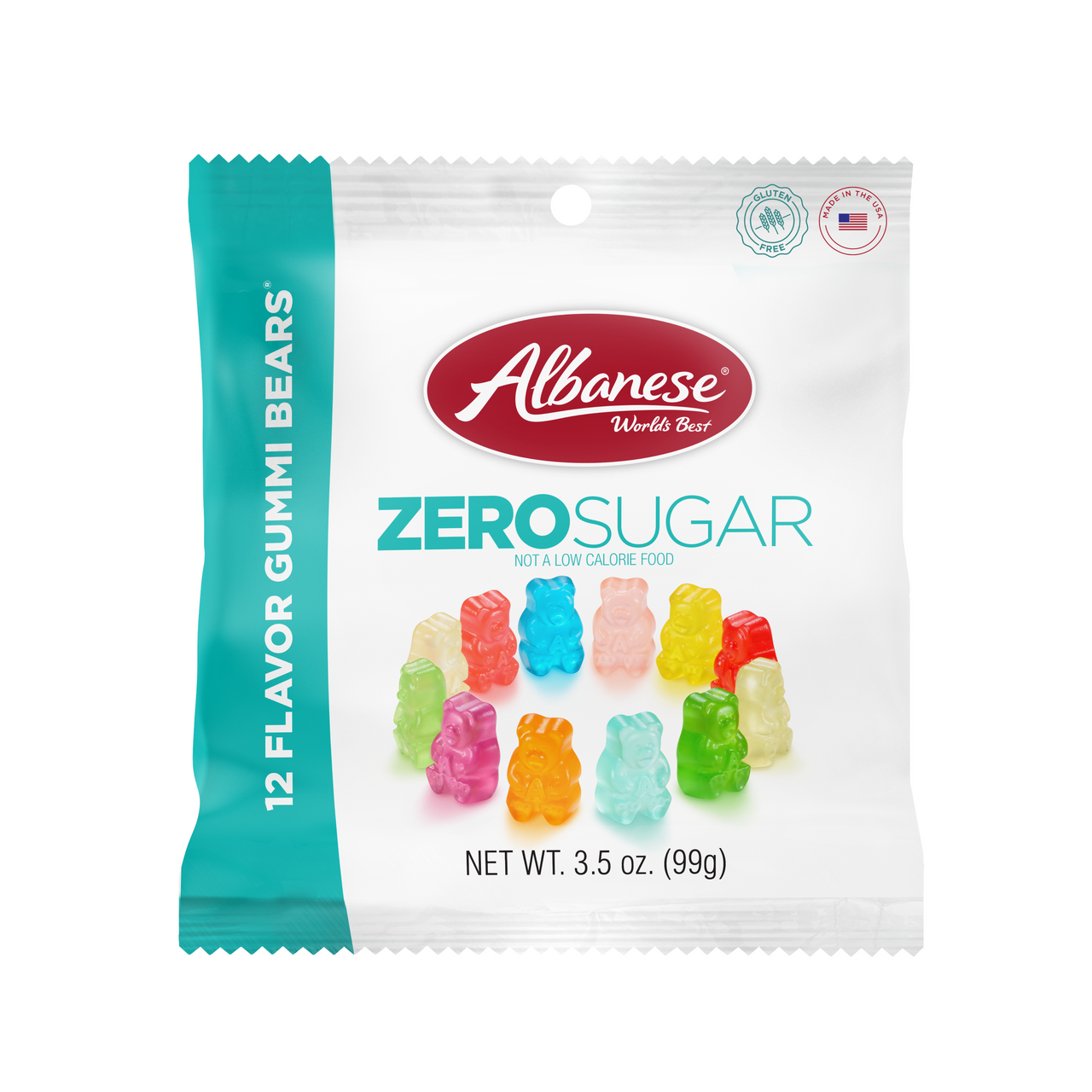 Albanese World's Best Sugar Free 12 Flavor Gummi Bears 3.5 oz