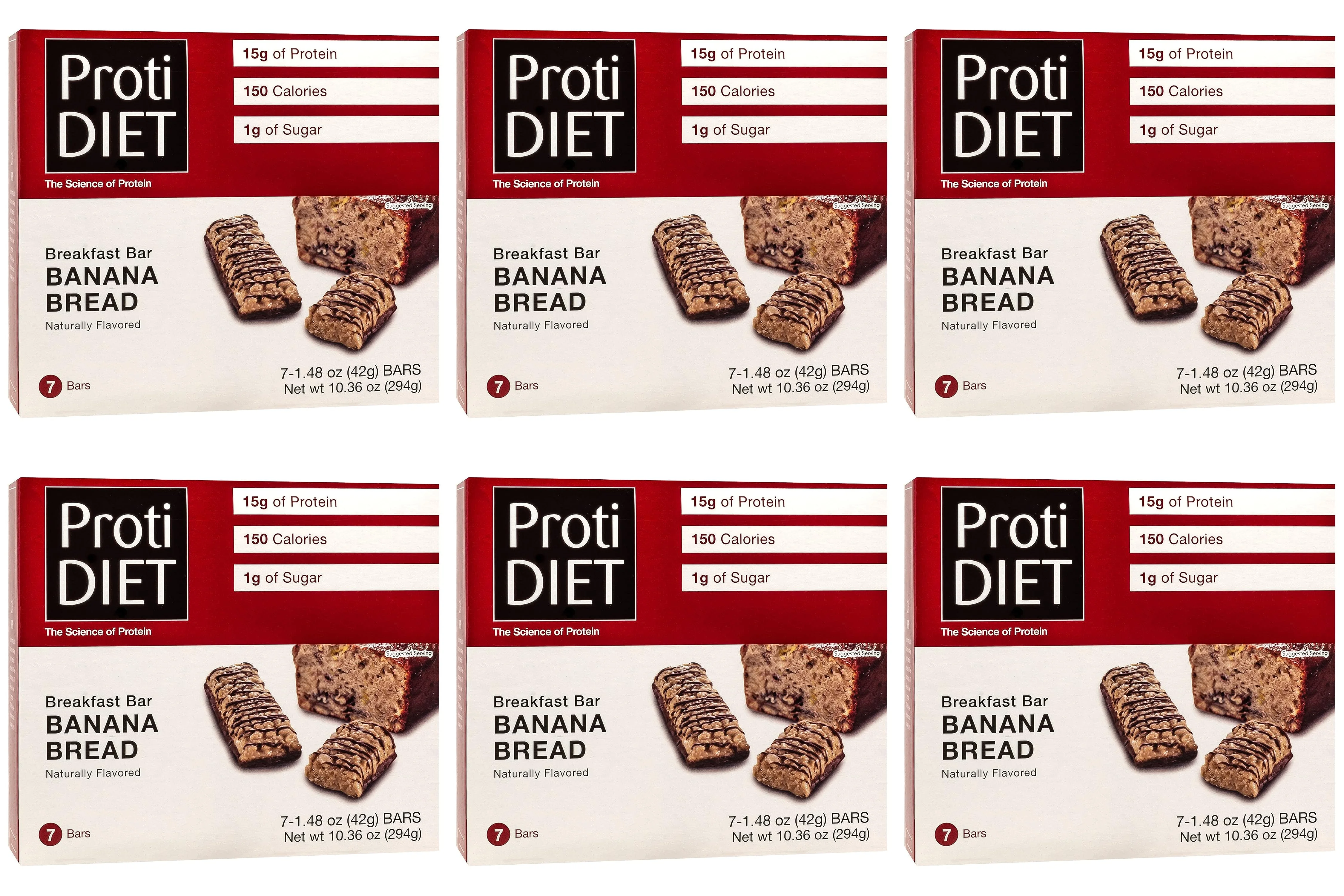 Proti Diet Breakfast Bars, Banana Bread, 7 Bars