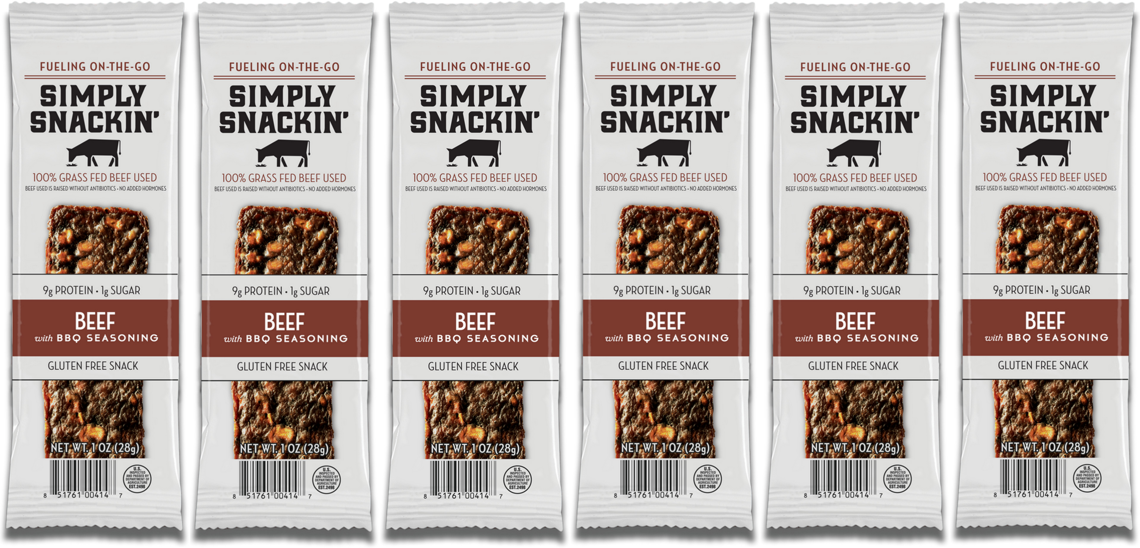 Simply Snackin' Beef Protein Snack - Beef with BBQ Seasoning