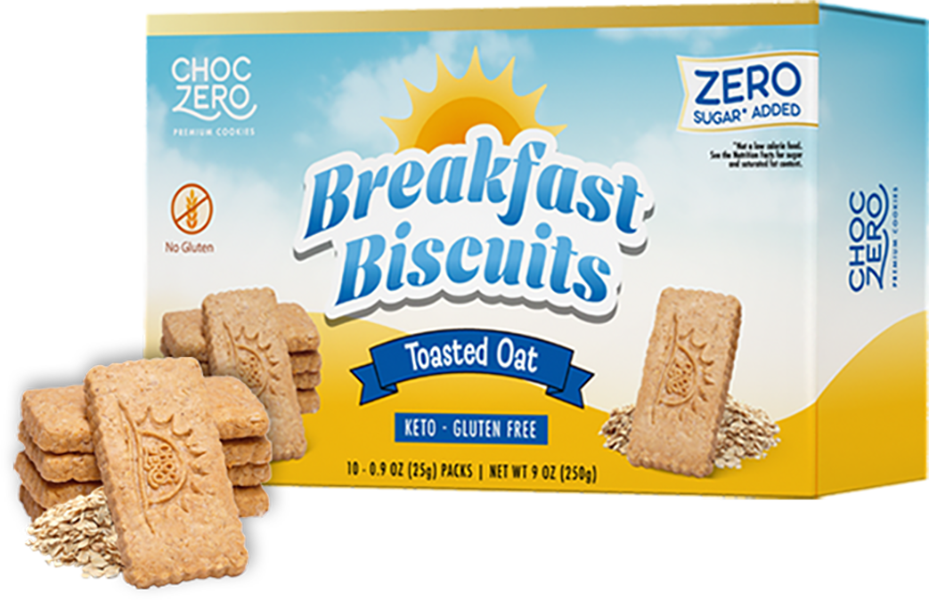 ChocZero Breakfast Biscuits, Toasted Oat, 9 oz
