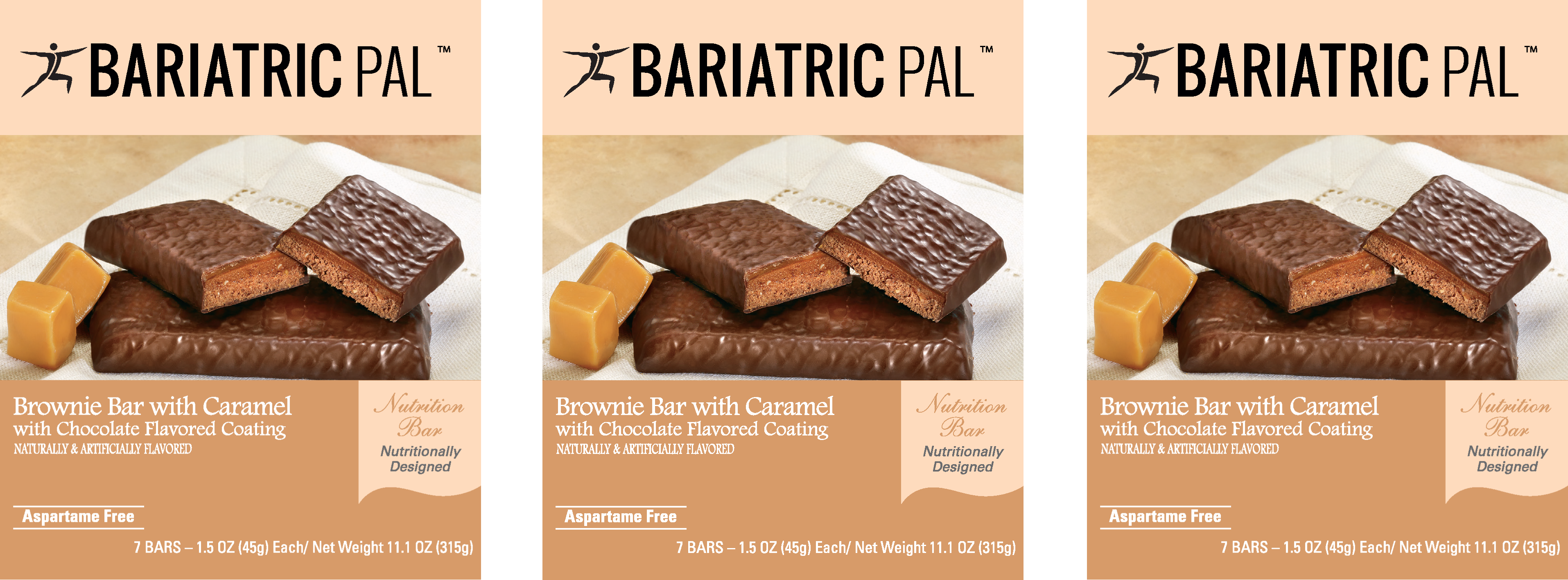 BariatricPal 10g Protein Snack Bars - Brownie with Caramel Layer