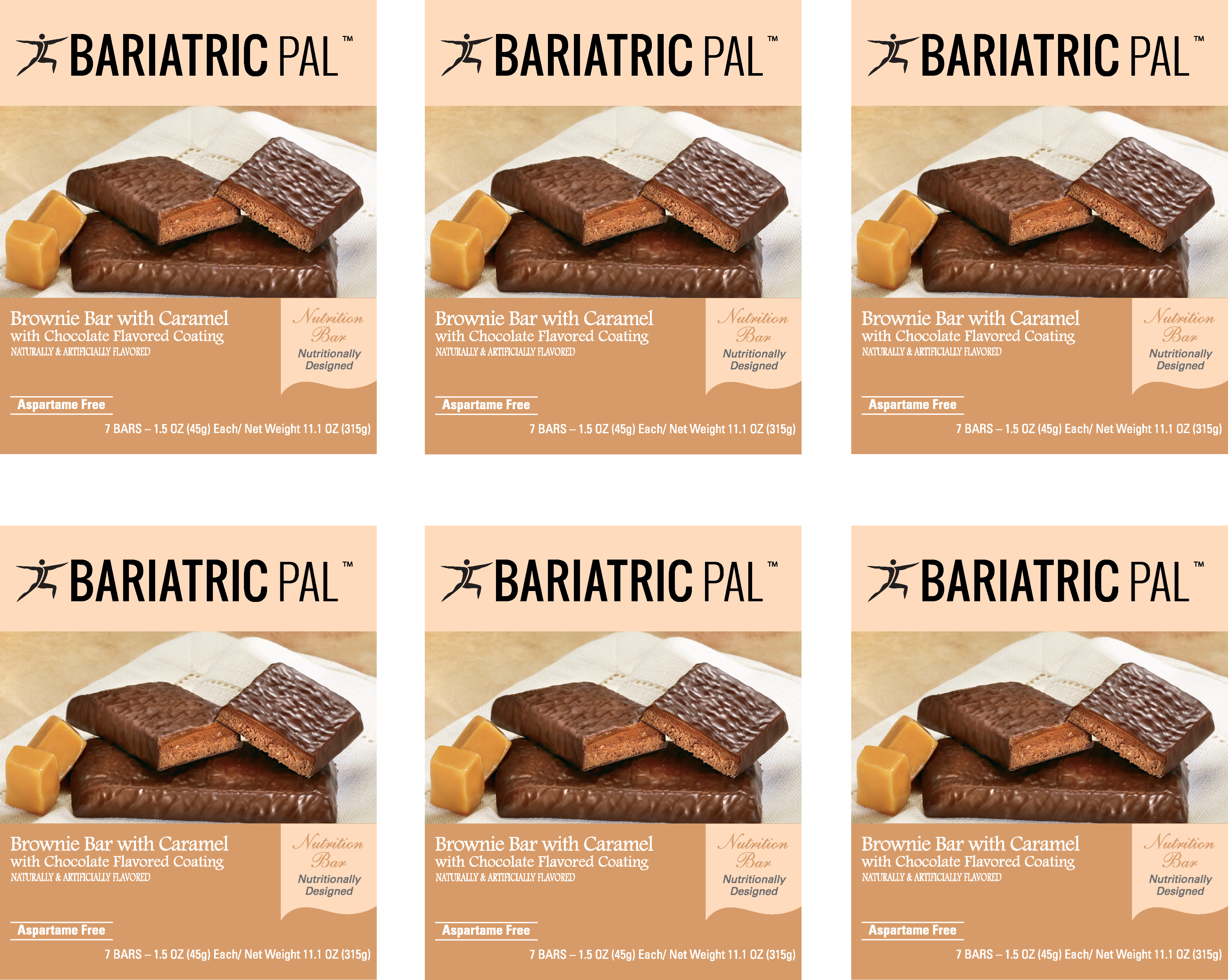 BariatricPal 10g Protein Snack Bars - Brownie with Caramel Layer
