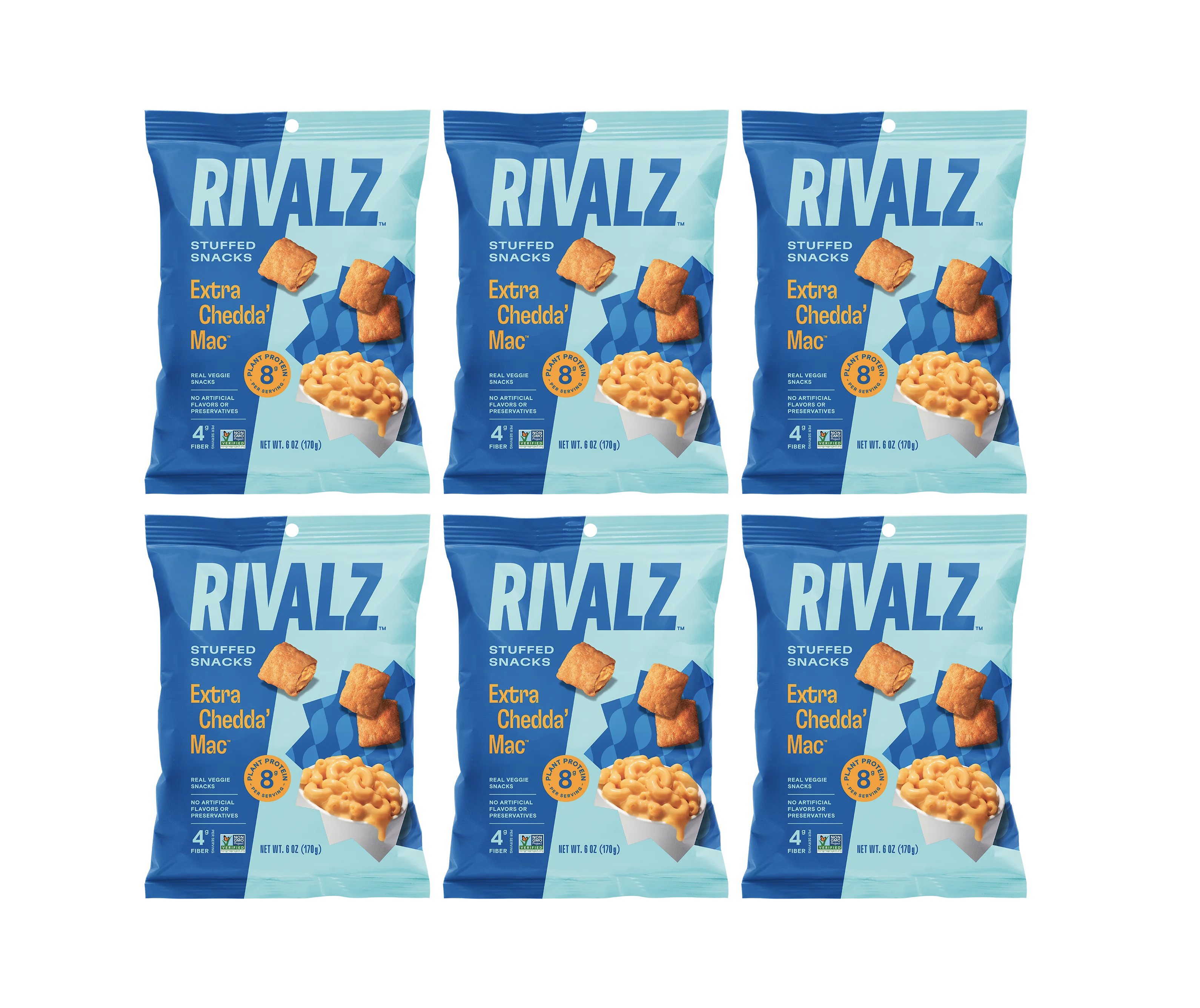Stuffed Protein Snacks by Rivalz Snacks - Extra Chedda' Mac - High-quality Protein Snack by Rivalz Snacks at BariatricPal Store