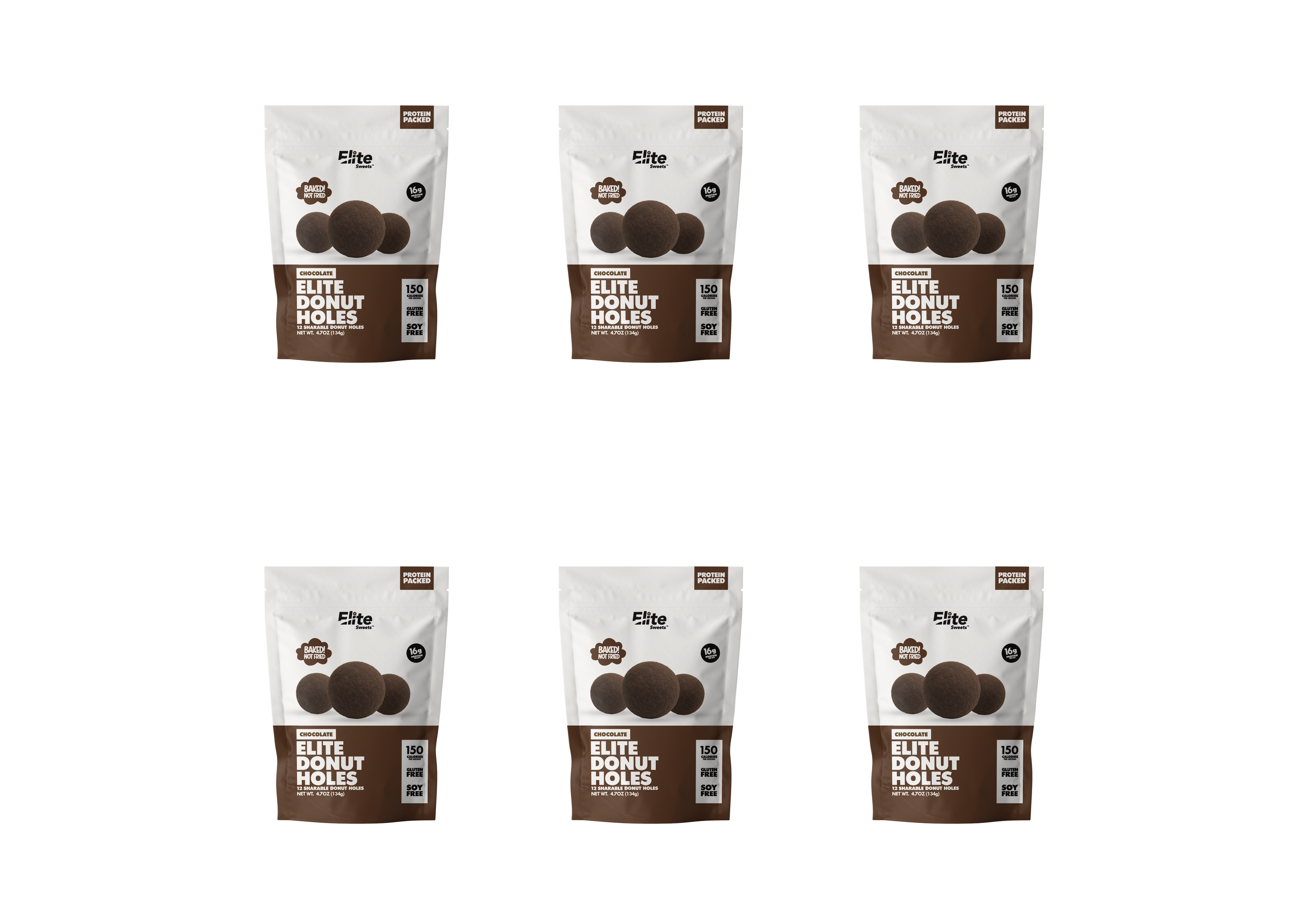 Elite Sweets High-Protein & Low-Carb Donut Hole - Chocolate