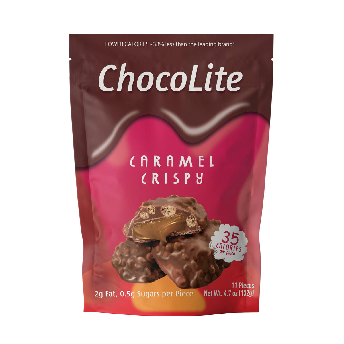 HealthSmart Sweet Nothings/ChocoLite Caramelos de Chocolate - Crujiente de Caramelo bolsa de 11 piezas, Un paquete