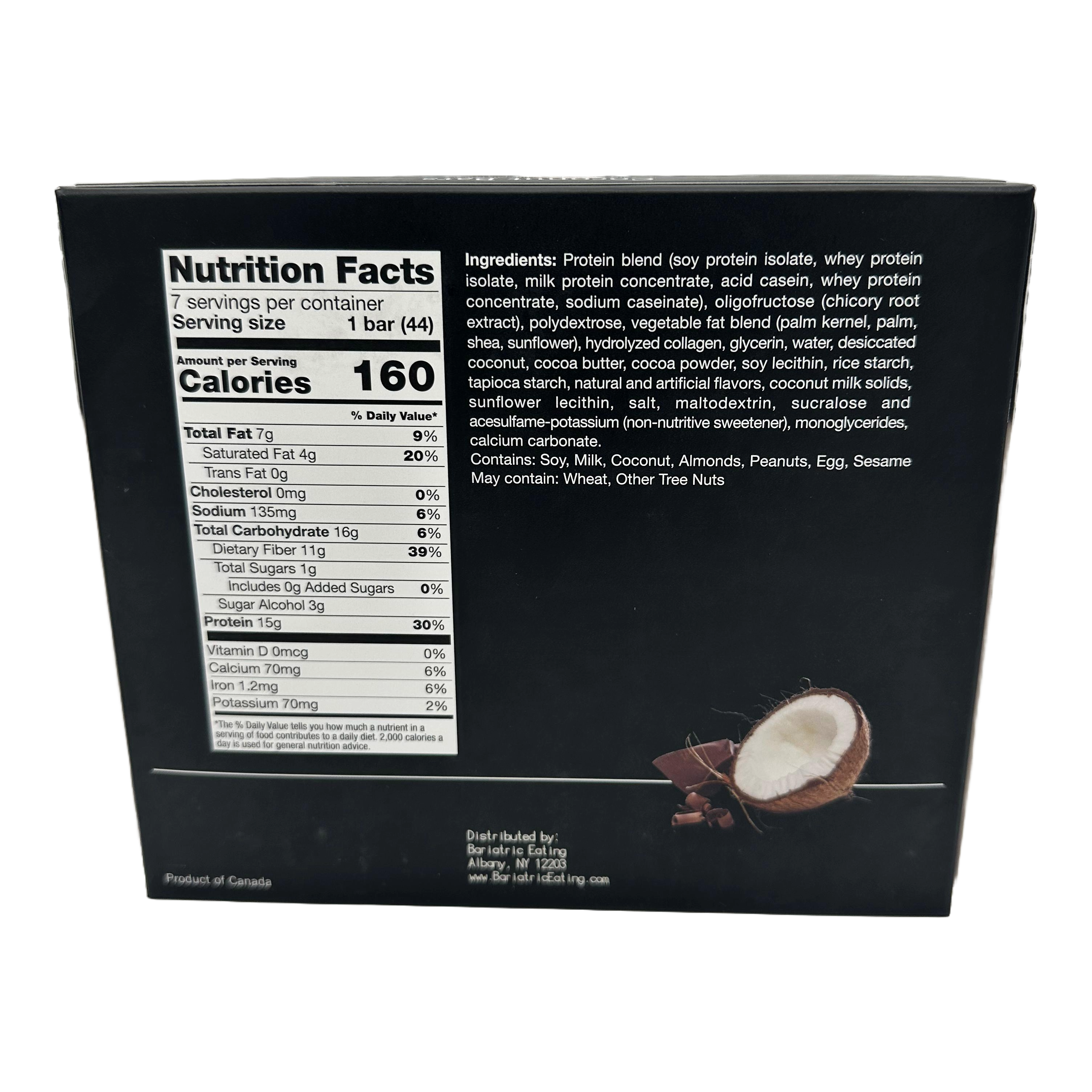 Inspire 15g Protein & Fiber Bars by Bariatric Eating - Coconut Crunch