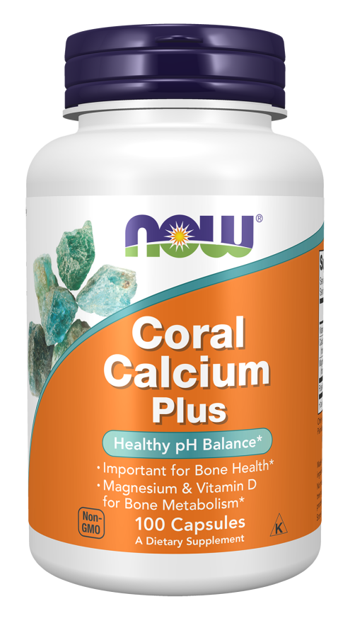 NOW Coral Calcium Plus w/ Magnesium & Vitamin D, 100 capsules
