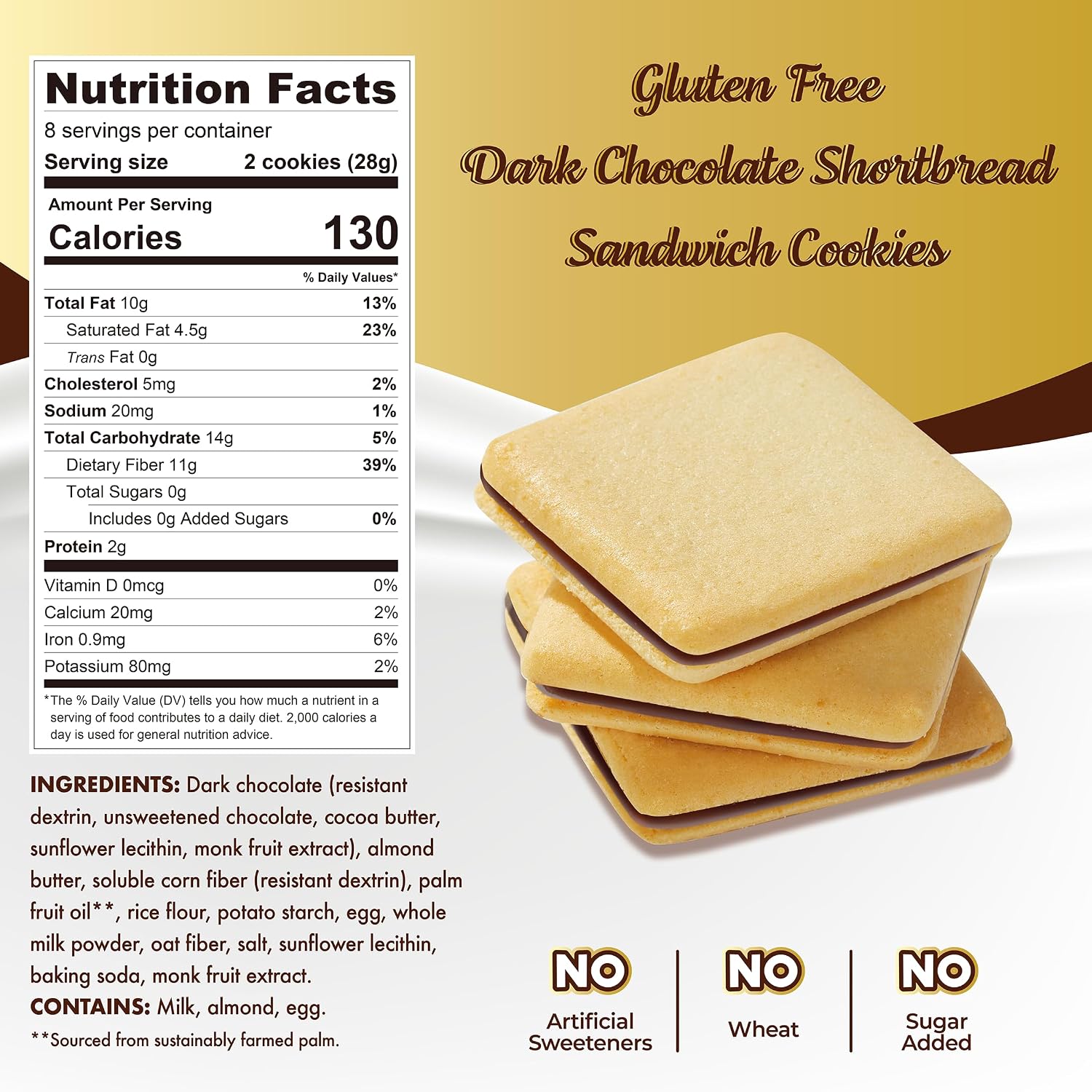 ChocZero Jolies Dark Chocolate Cookies, 8 oz