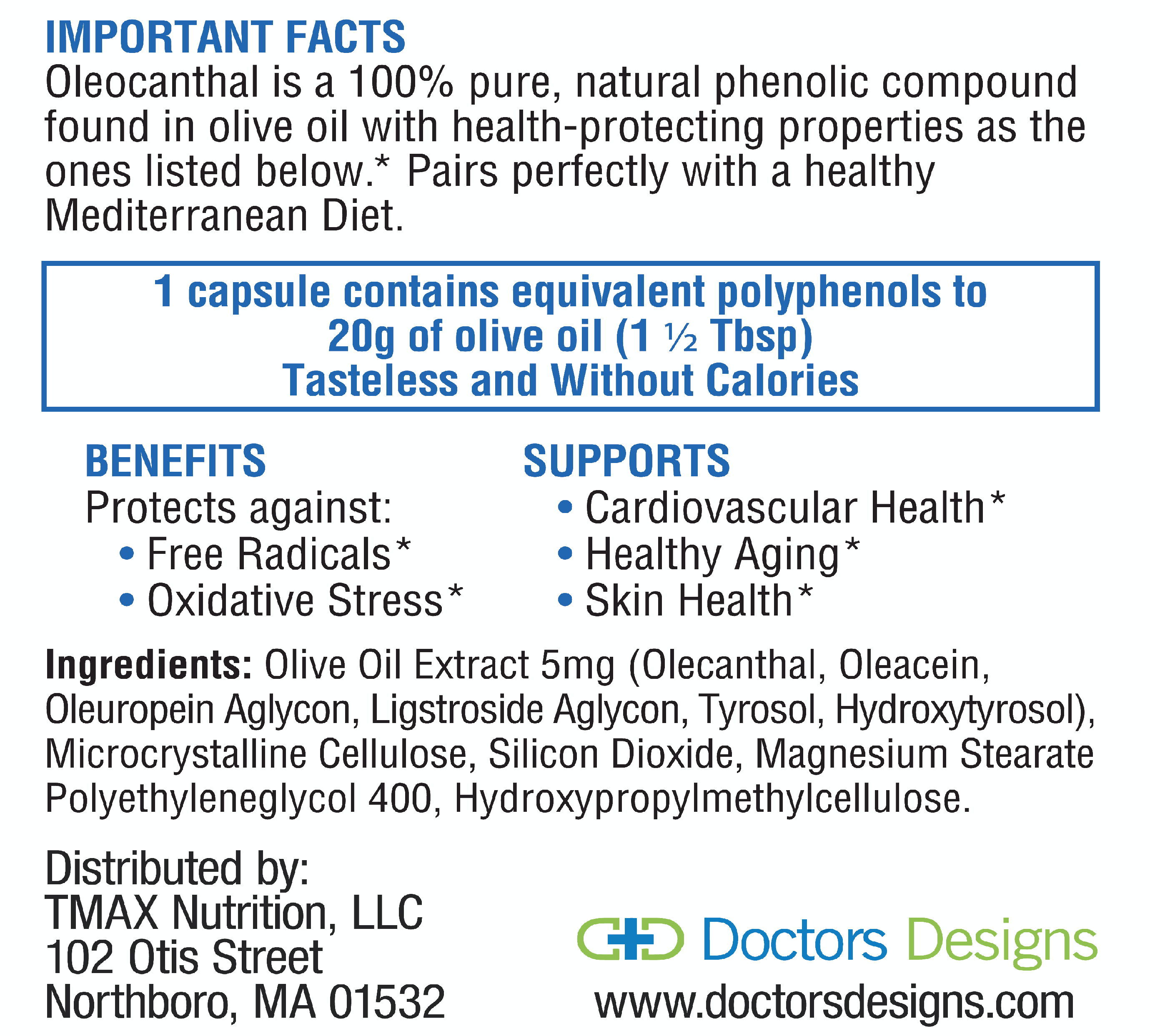 Doctors Design Phen-Oil: Concentrated High Polyphenol Olive Oil Dietary Supplement - High-quality Dietary Supplements by Doctors Designs at BariatricPal Store