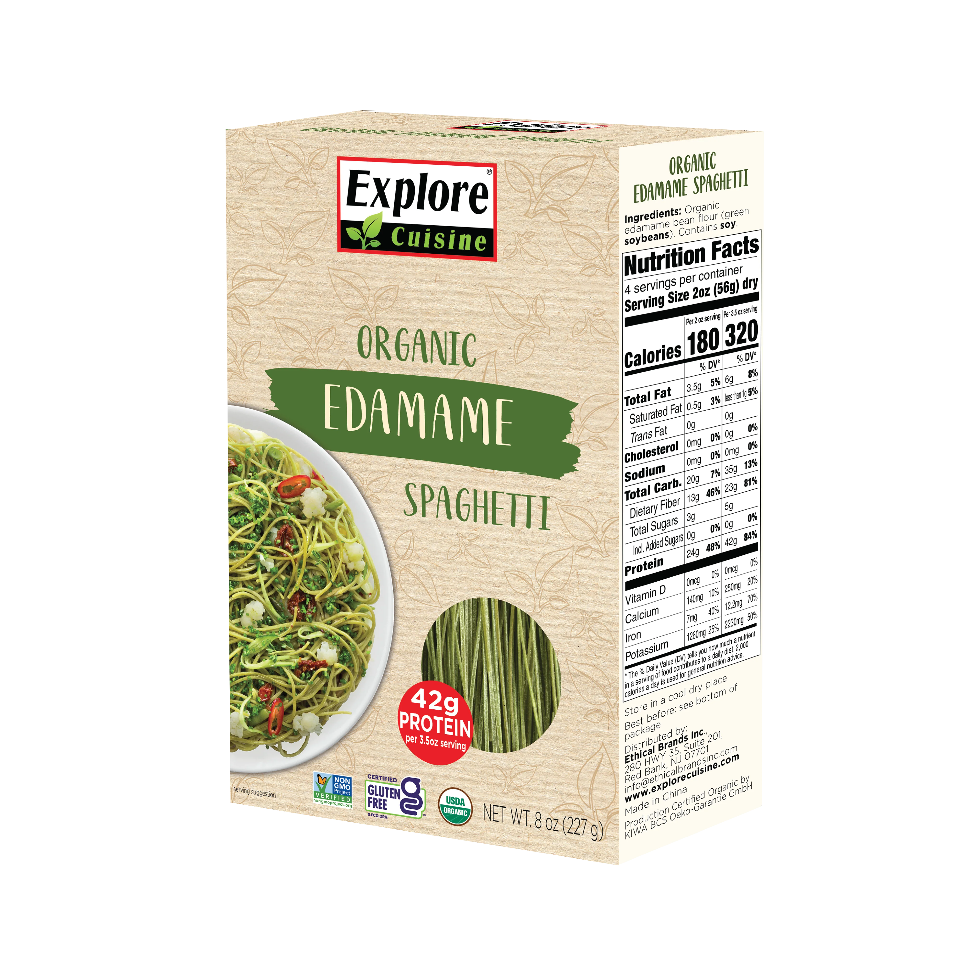 Explore Cuisine Organic Edamame Spaghetti 8 oz. (227g)