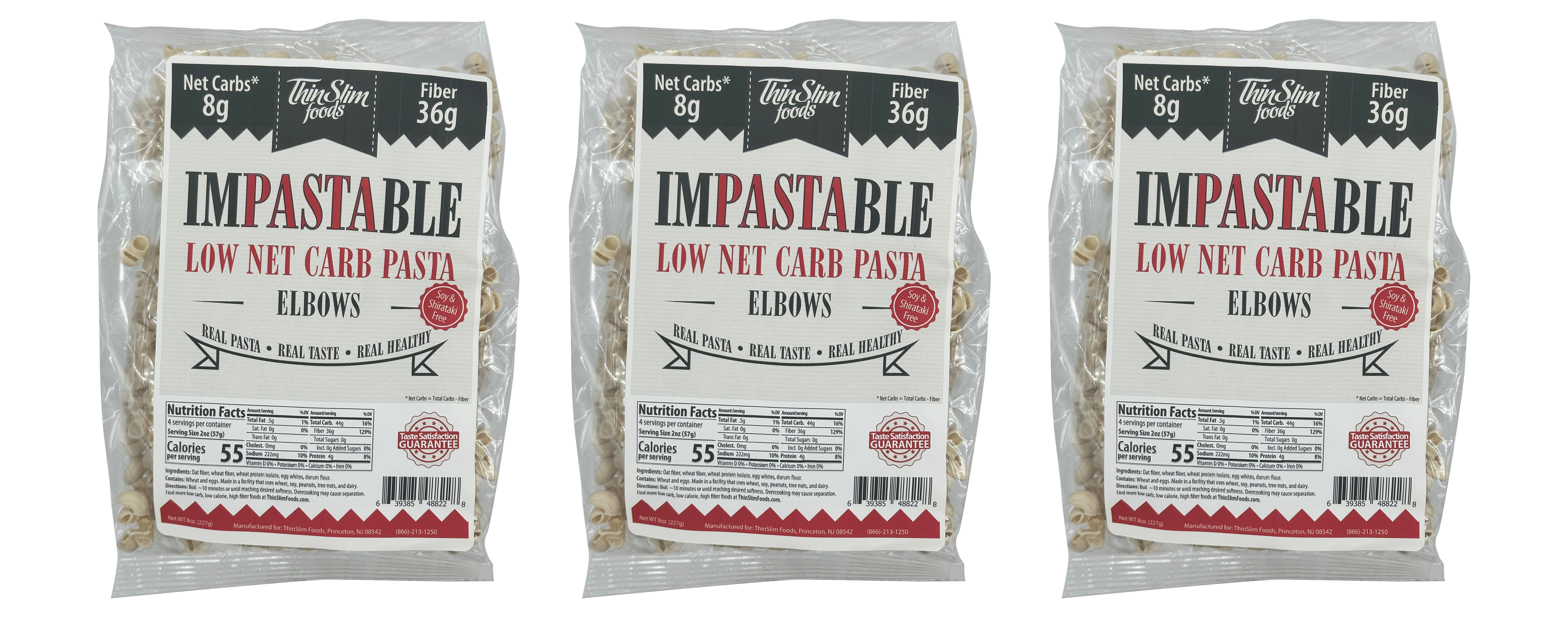ThinSlim Foods Impastable Low Carb Pasta - Elbows