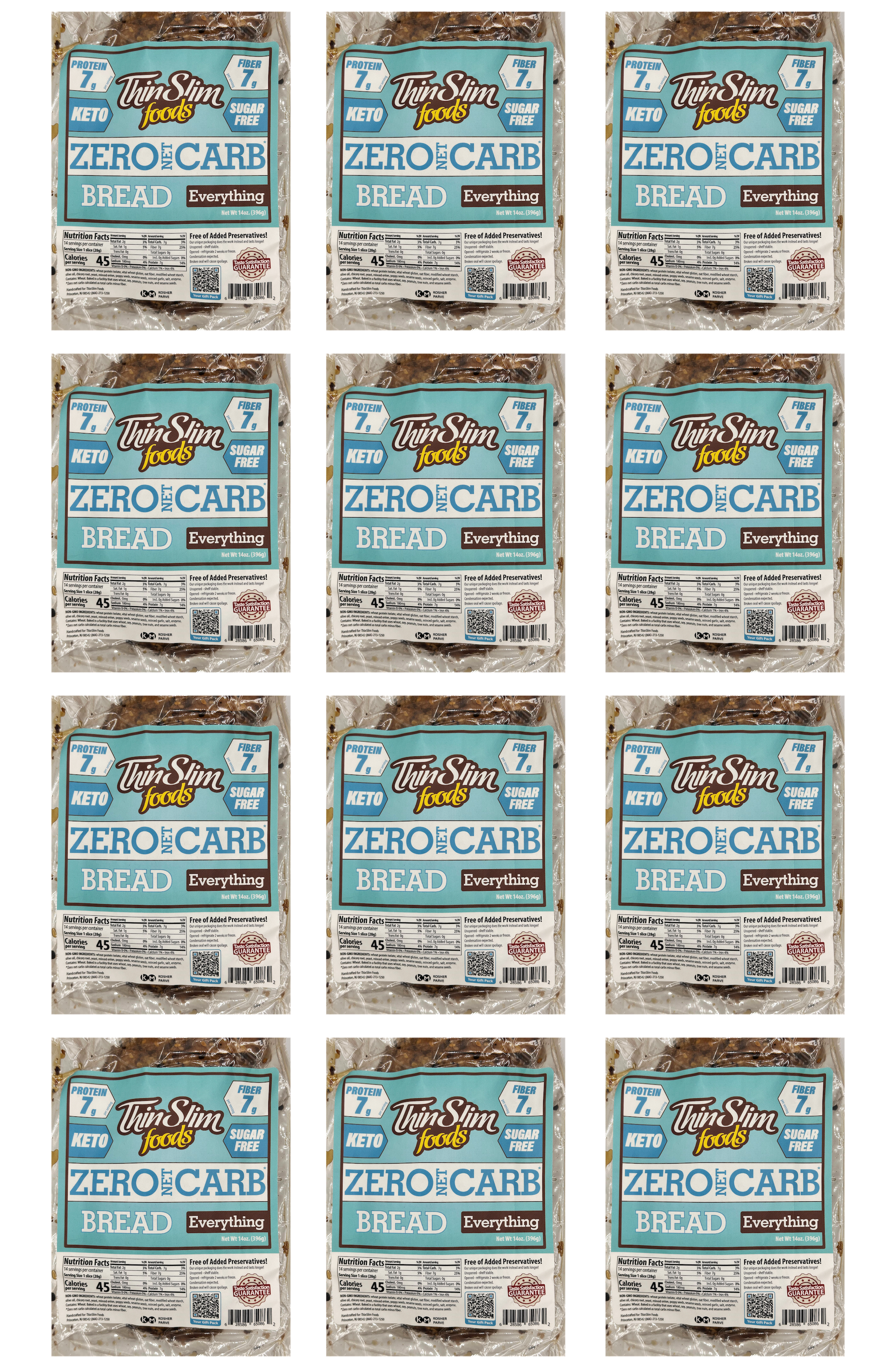 ThinSlim Foods Zero Carb Protein Bread - Everything