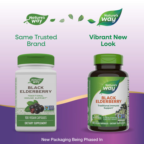 Nature's Way Black Elderberry 100 vegan capsules