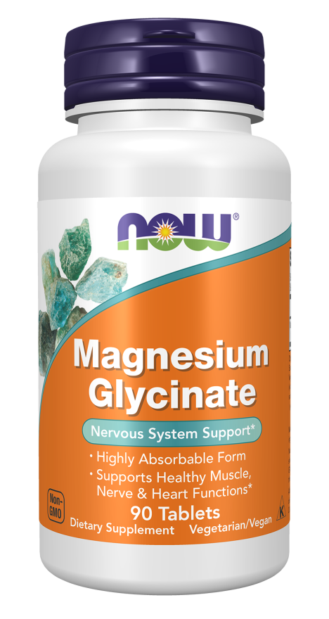 NOW Magnesium Glycinate Tablets, 90 Tablets
