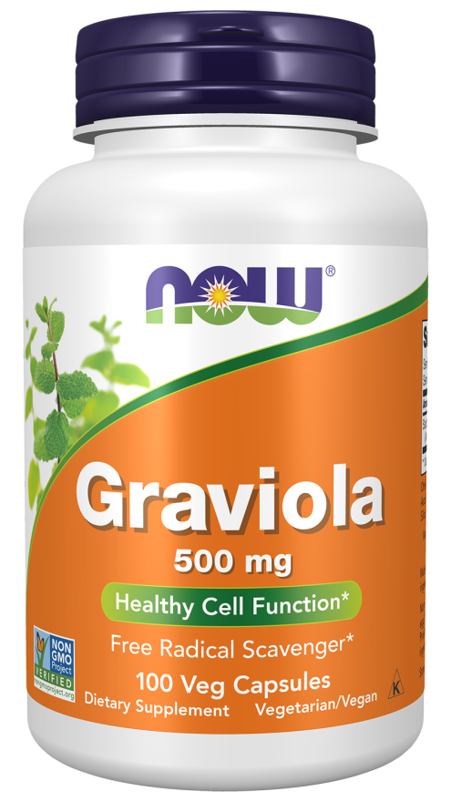 NOW Graviola 500 mg, 100 veg capsules