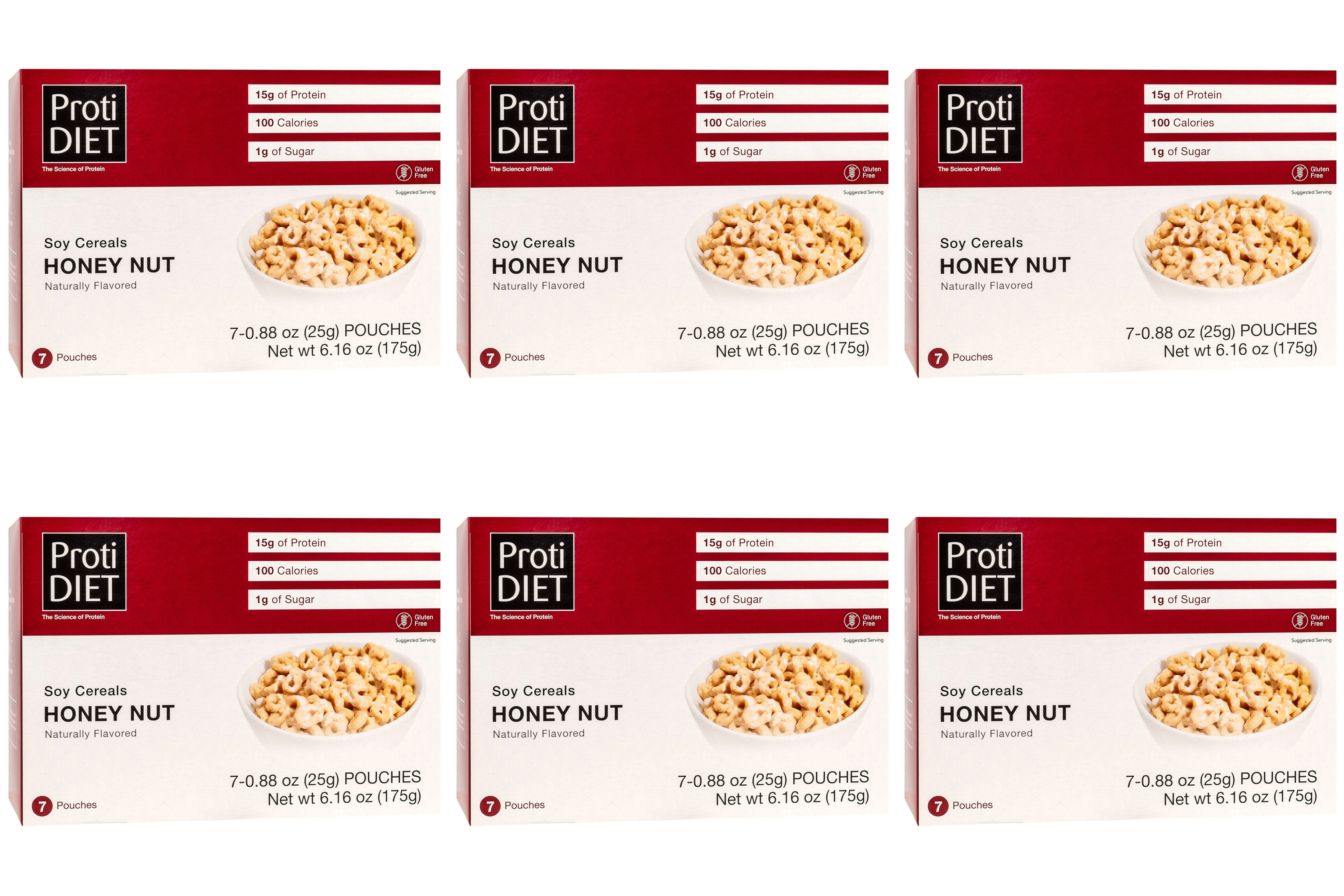 Proti Diet Protein Cereal, Honey Nut, 7 Pouches