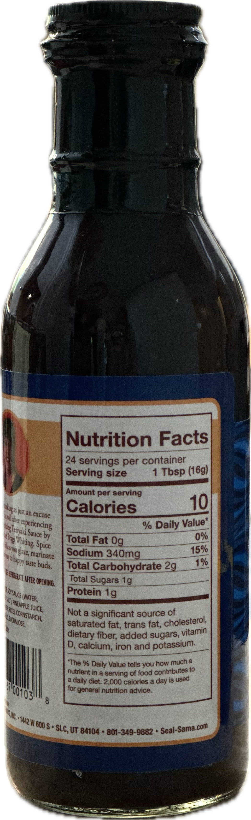 Seal Sama No Sugar Added Teriyaki Sauce 12 fl oz.
