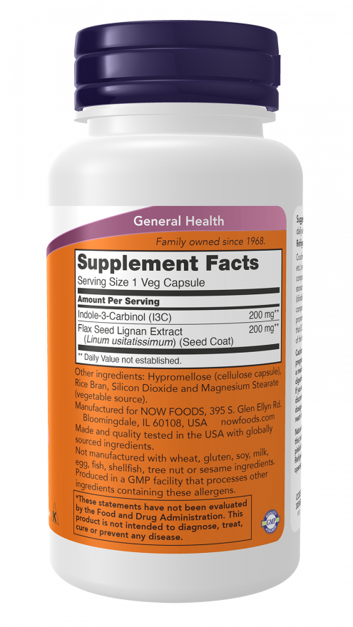 NOW Indole-3-Carbinol 200mg - 60 veg capsules