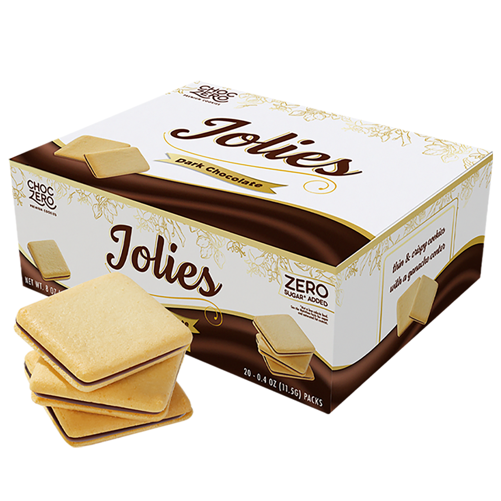 ChocZero Jolies Dark Chocolate Cookies, 8 oz