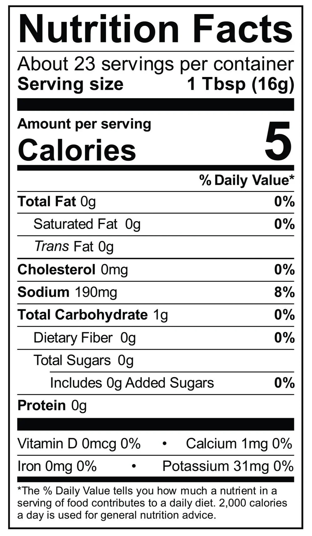 A nutrition facts label displays information about a product, including serving size, calories, and nutrient content such as total fat, sodium, carbohydrates, and protein.
