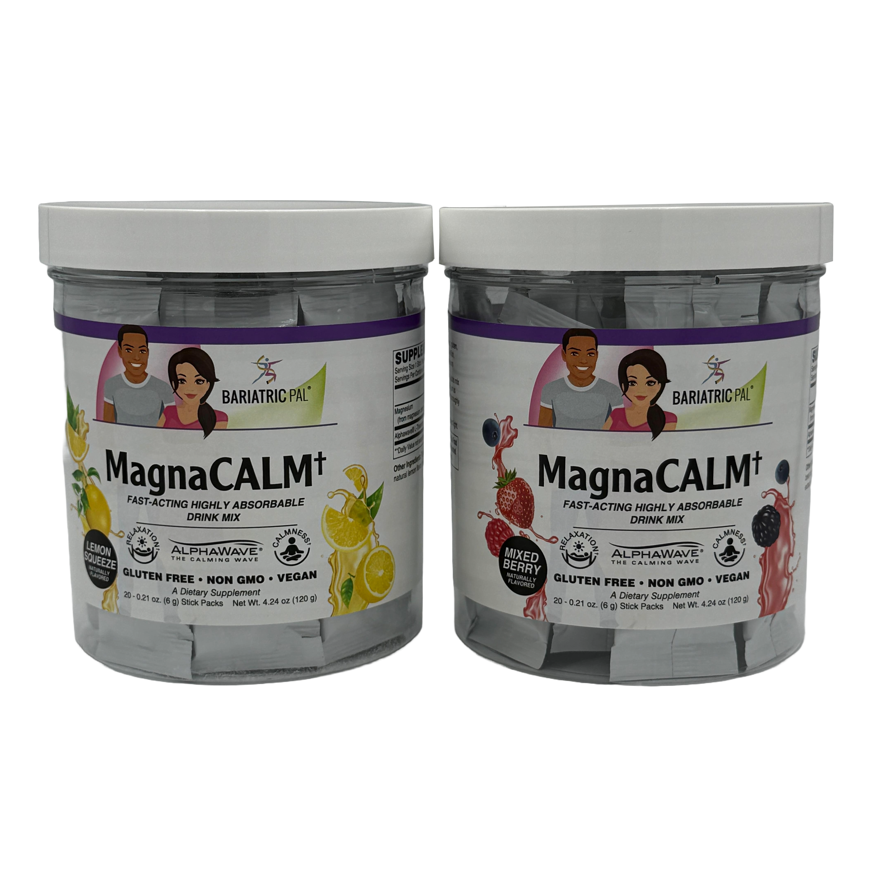 MagnaCALM - Fast Acting Highly Absorbable Drink Mix Stick Packs by BariatricPal