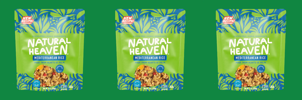 Riced Hearts of Palm Pasta Keto Bowl Ready Meal by Natural Heaven - Mediterranean Rice