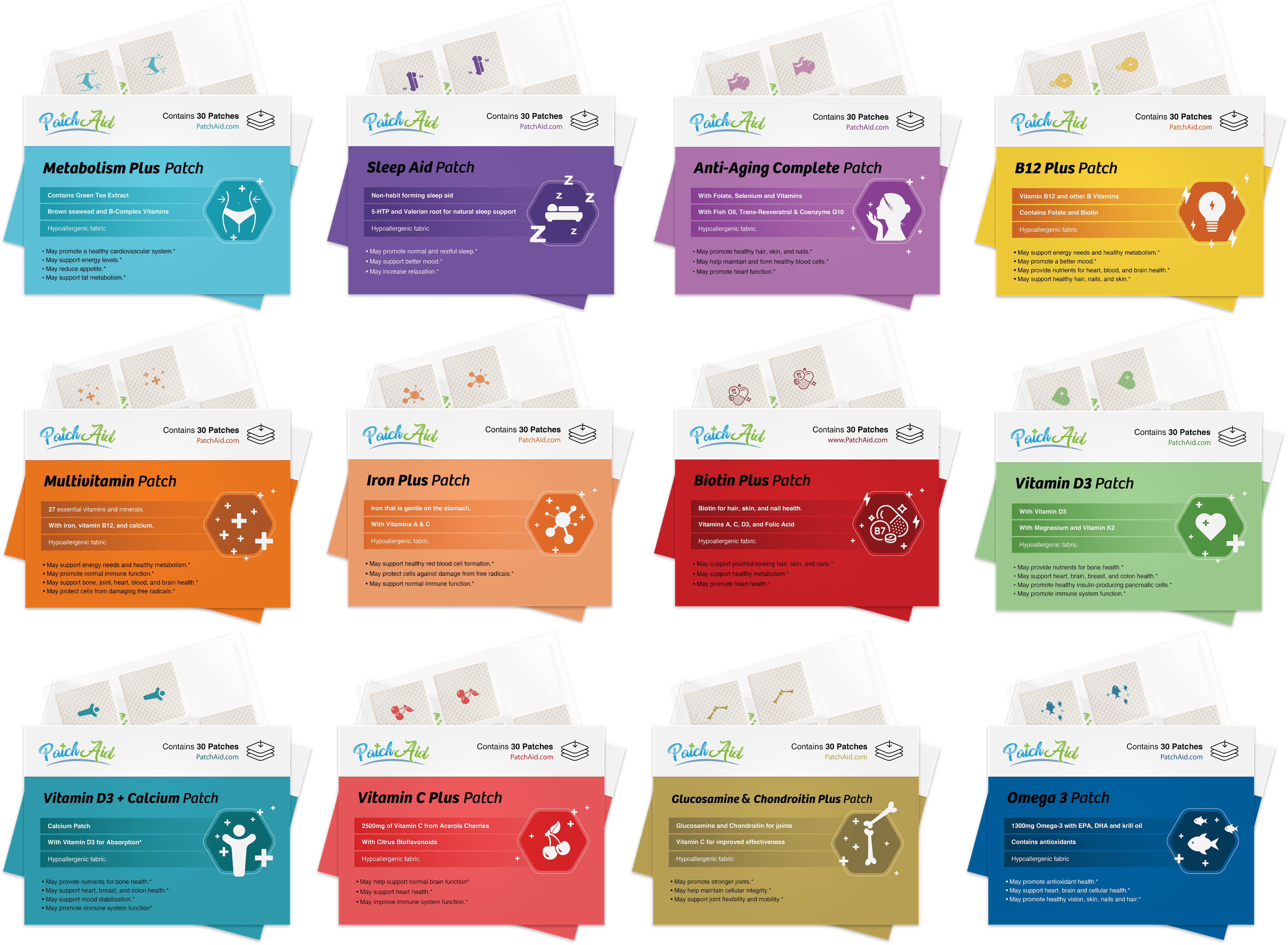 Mega Vitamin Patch Pack by PatchAid - High-quality Vitamin Patch by PatchAid at BariatricPal Store