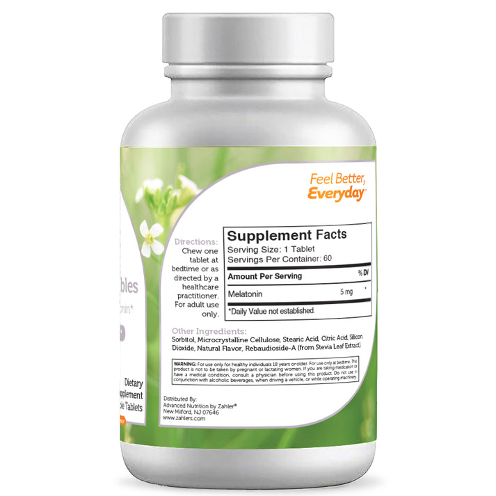 Melatonin Kosher Chewable 5mg by Zahler - High-quality Melatonin by Zahler at BariatricPal Store