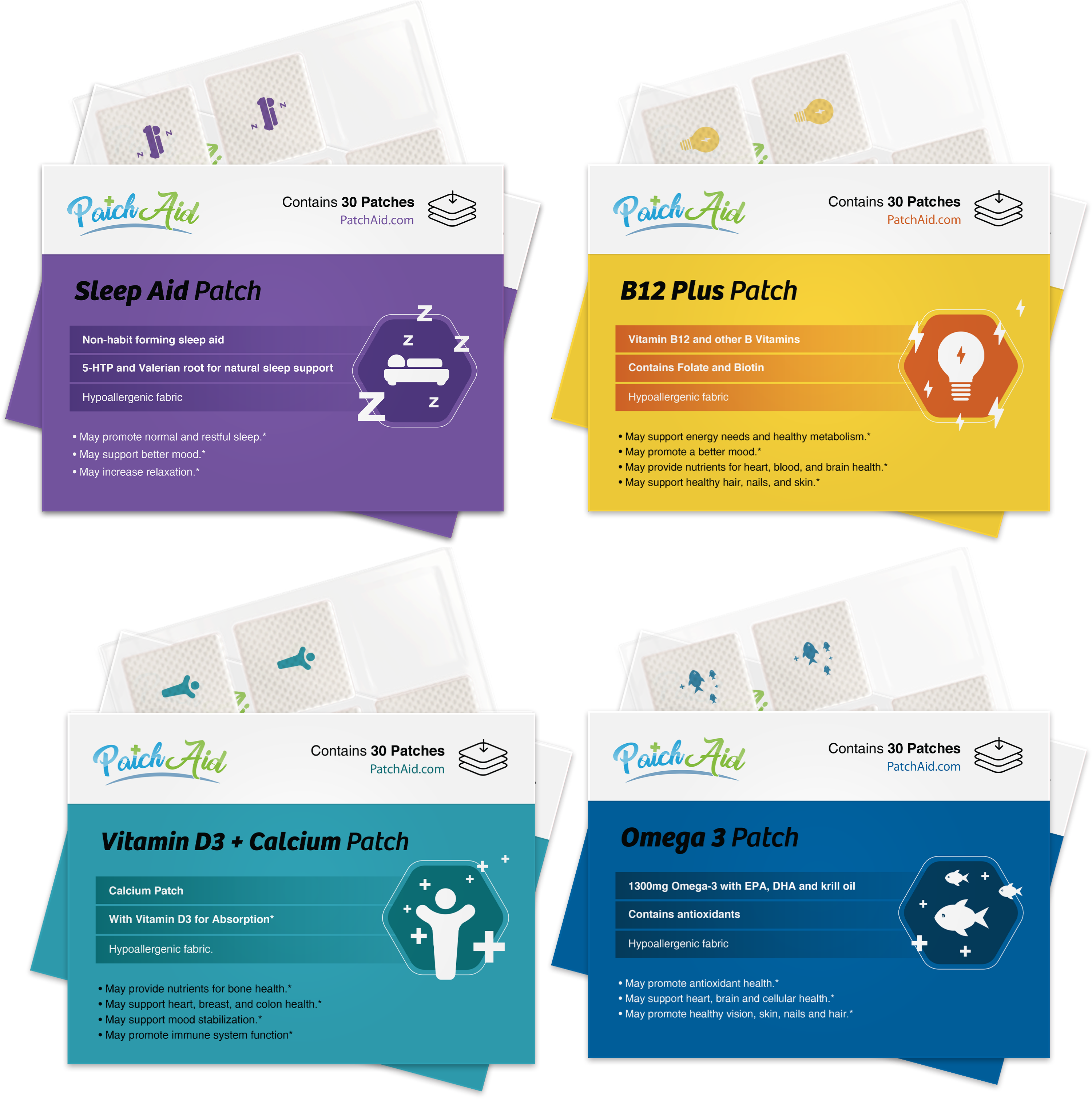 Mood Stabilizer Vitamin Patch Pack by PatchAid - High-quality Vitamin Patch by PatchAid at BariatricPal Store