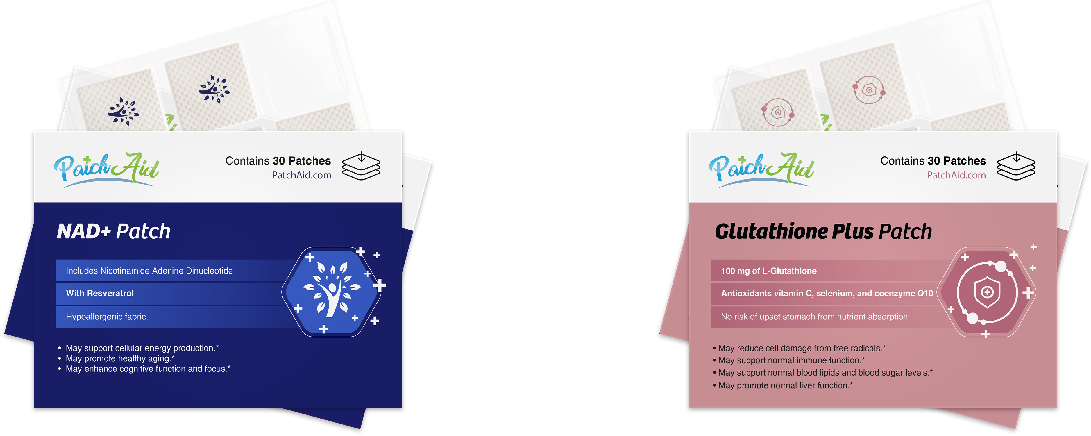essential patch glutathione Glow & Renew Duo: NAD+ & by PatchAid powder highlight Flat Water Bottle 500ML, Amount:70mg