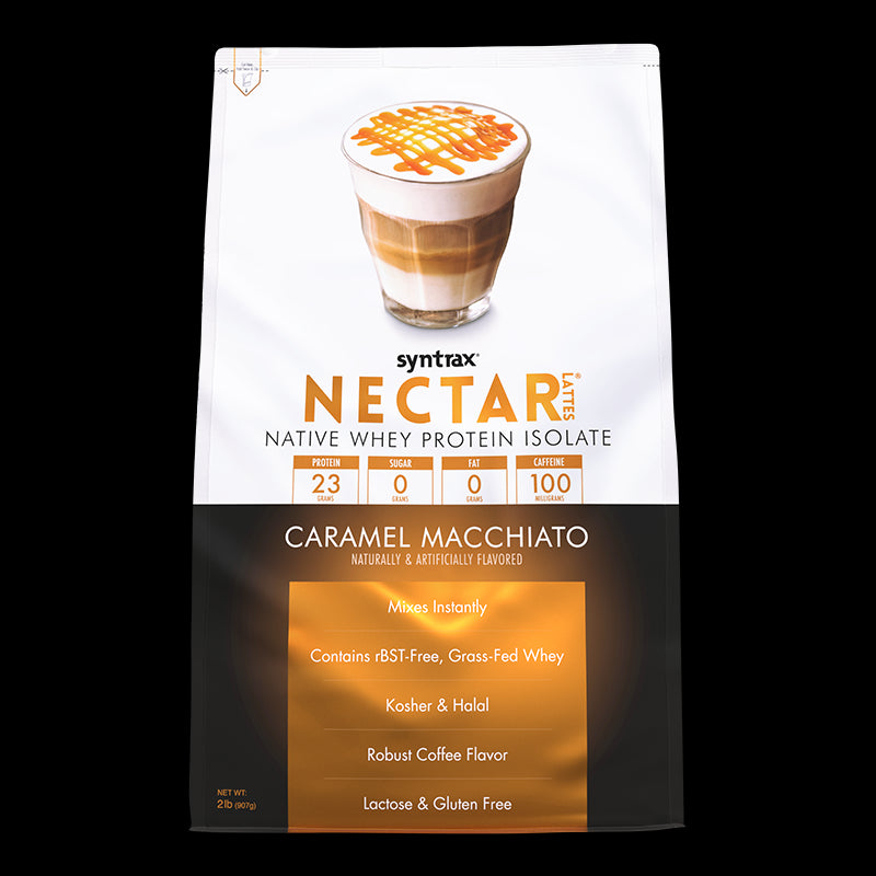 Syntrax Nectar Lattes 2lb Protein Powder - Caramel Macchiato - High-quality Protein Powder by Syntrax at BariatricPal Store