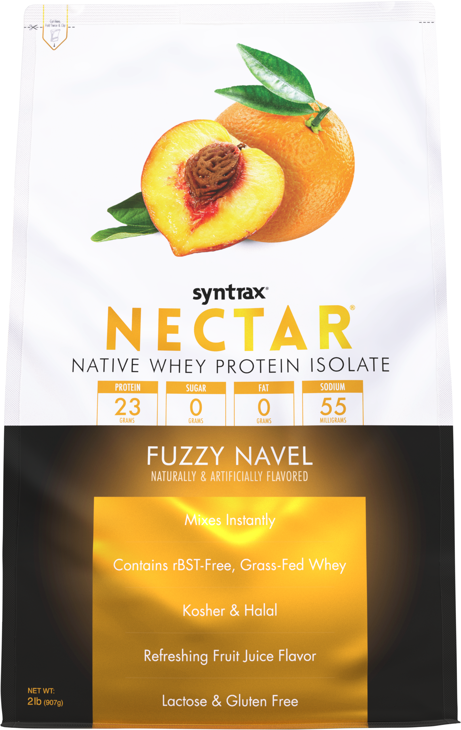 Syntrax Nectar 2lb Protein Powder - Fuzzy Navel - High-quality Protein Powder Tubs by Syntrax at BariatricPal Store