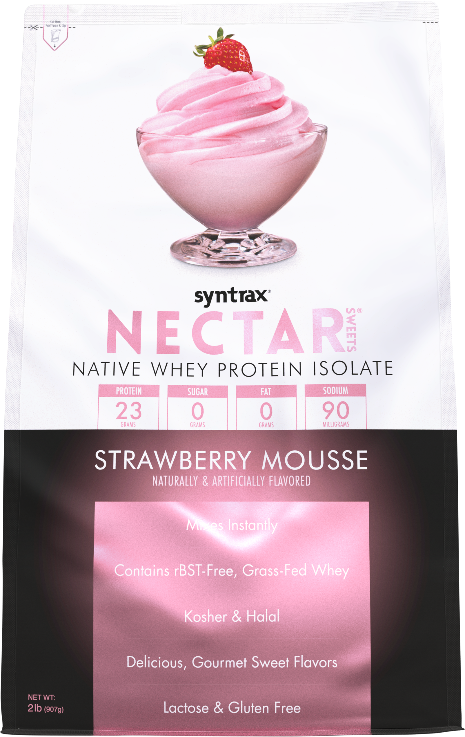Syntrax Nectar Sweets 2lb Protein Powder - Strawberry Mousse - High-quality Protein Powder Tubs by Syntrax at BariatricPal Store