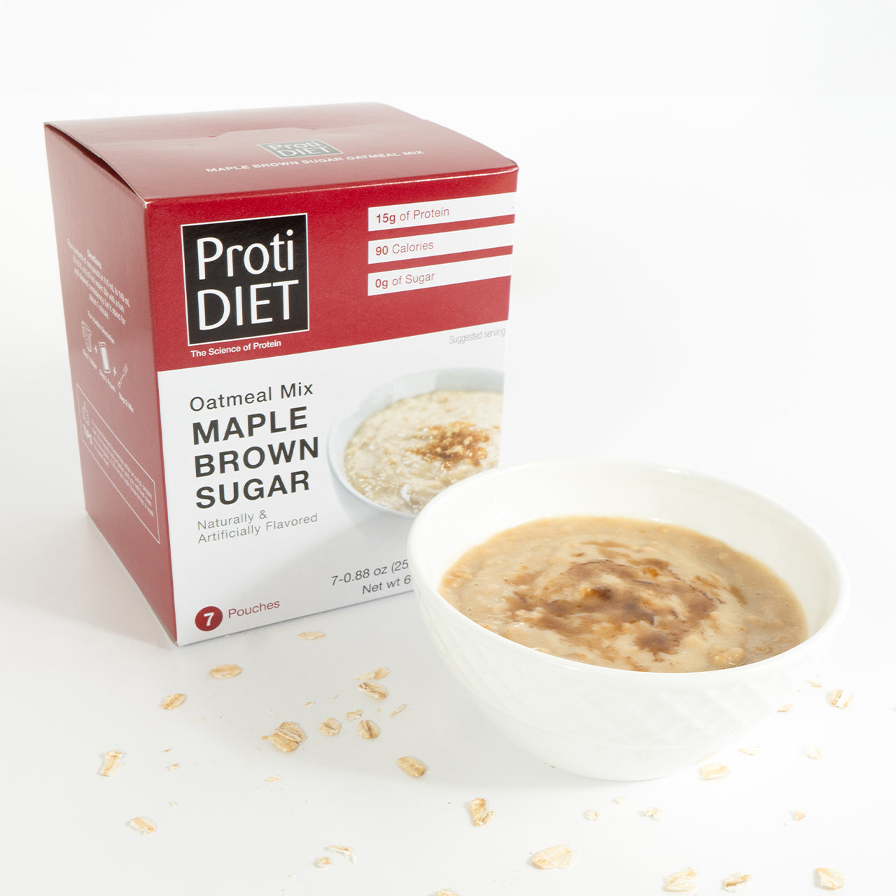 Proti Diet Protein Oatmeal Mix, Maple Brown Sugar, 7 Pouches