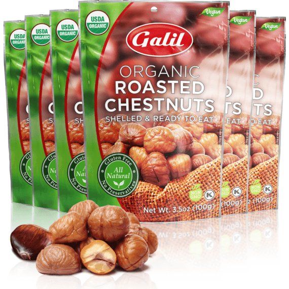 Galil Organic Roasted Chestnuts - High-quality Nut Snacks by Galil Brands at BariatricPal Store