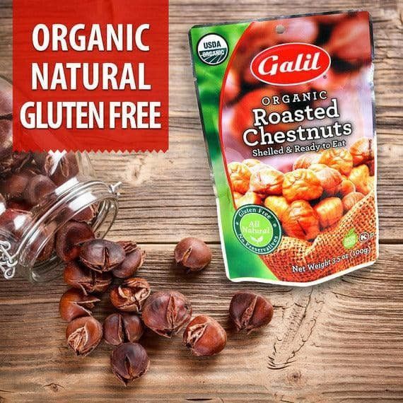Galil Organic Roasted Chestnuts - High-quality Nut Snacks by Galil Brands at BariatricPal Store