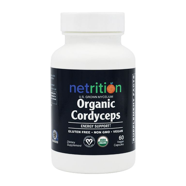 Cordyceps Mushroom Capsule by Netrition - Unleash Peak Performance, Naturally - High-quality Energy Supplement by Netrition at BariatricPal Store