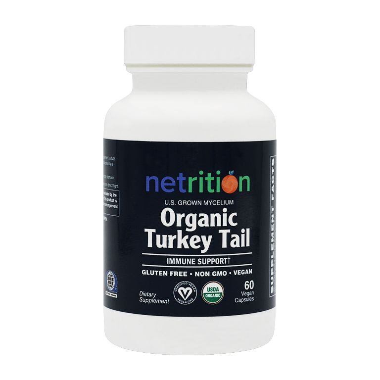 Organic Turkey Tail Mushroom Capsule by Netrition - Unearth Immunity, Naturally - High-quality Immune System Support by Netrition at BariatricPal Store