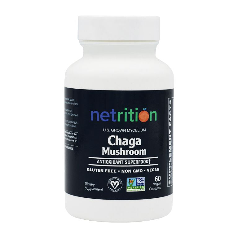 Chaga Mushroom Capsule by Netrition - Nature's Immunity Boost in a Capsule - High-quality Immune System Support by Netrition at BariatricPal Store