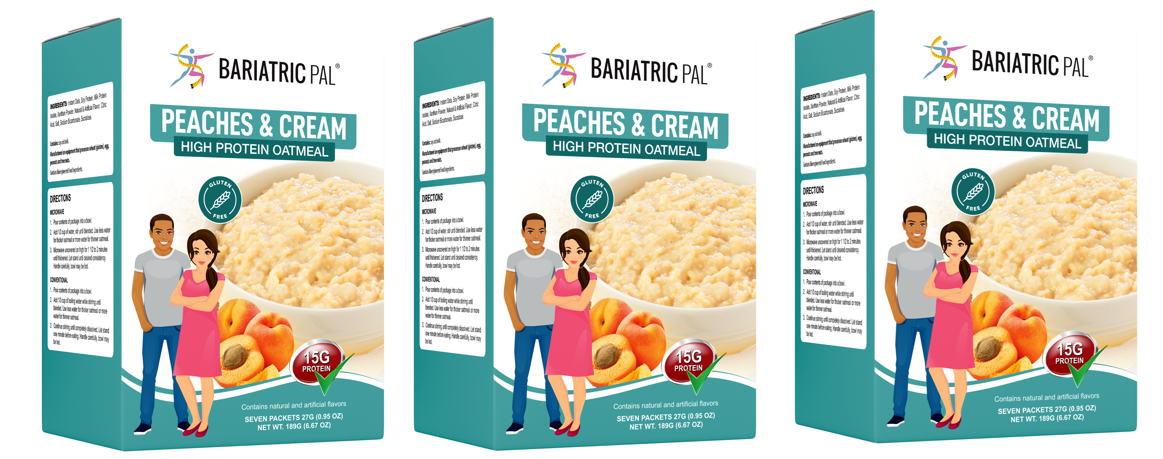 BariatricPal Hot Protein Breakfast - Peaches and Cream Oatmeal - High-quality Breakfast by BariatricPal at BariatricPal Store