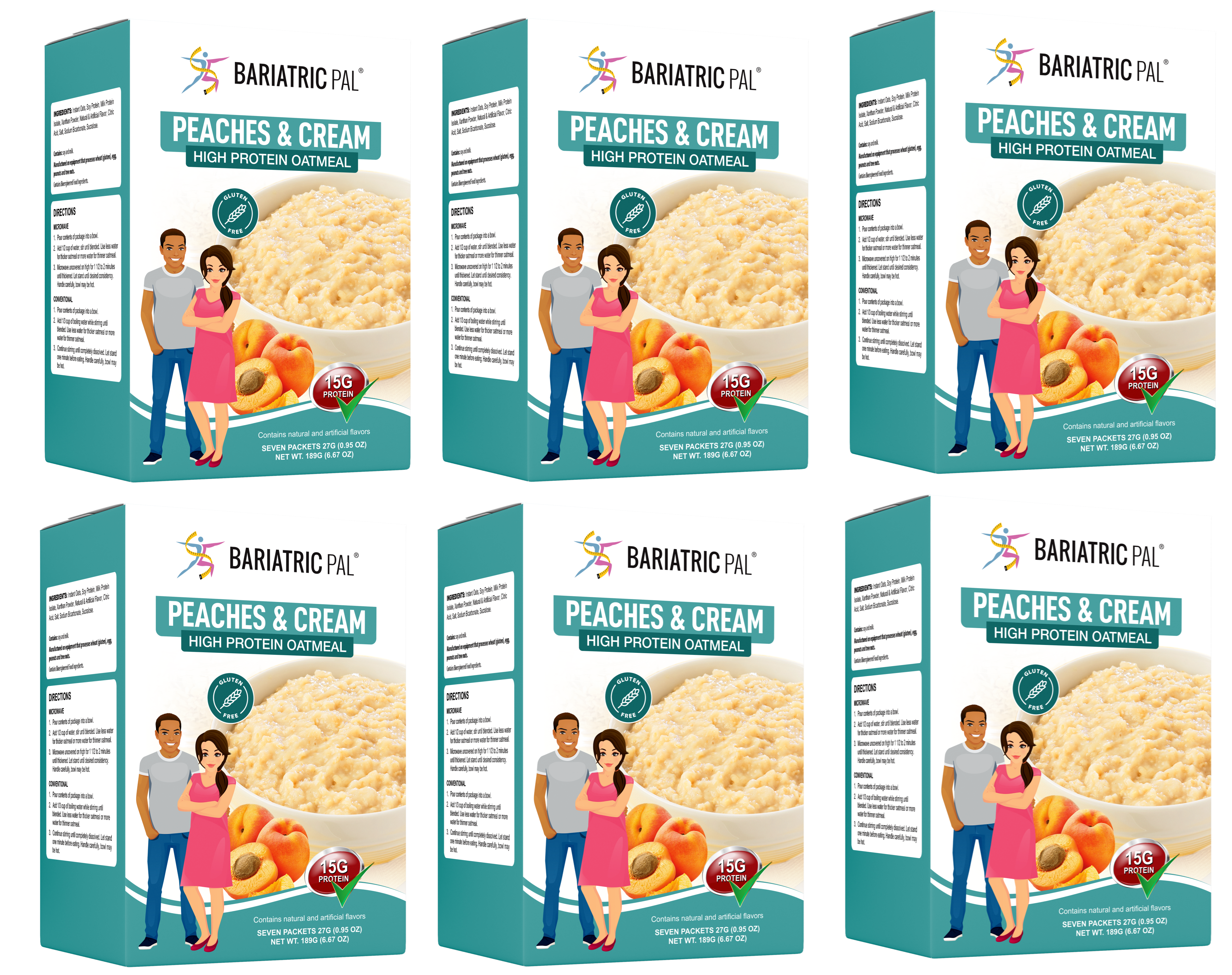 BariatricPal Hot Protein Breakfast - Peaches and Cream Oatmeal - High-quality Breakfast by BariatricPal at BariatricPal Store