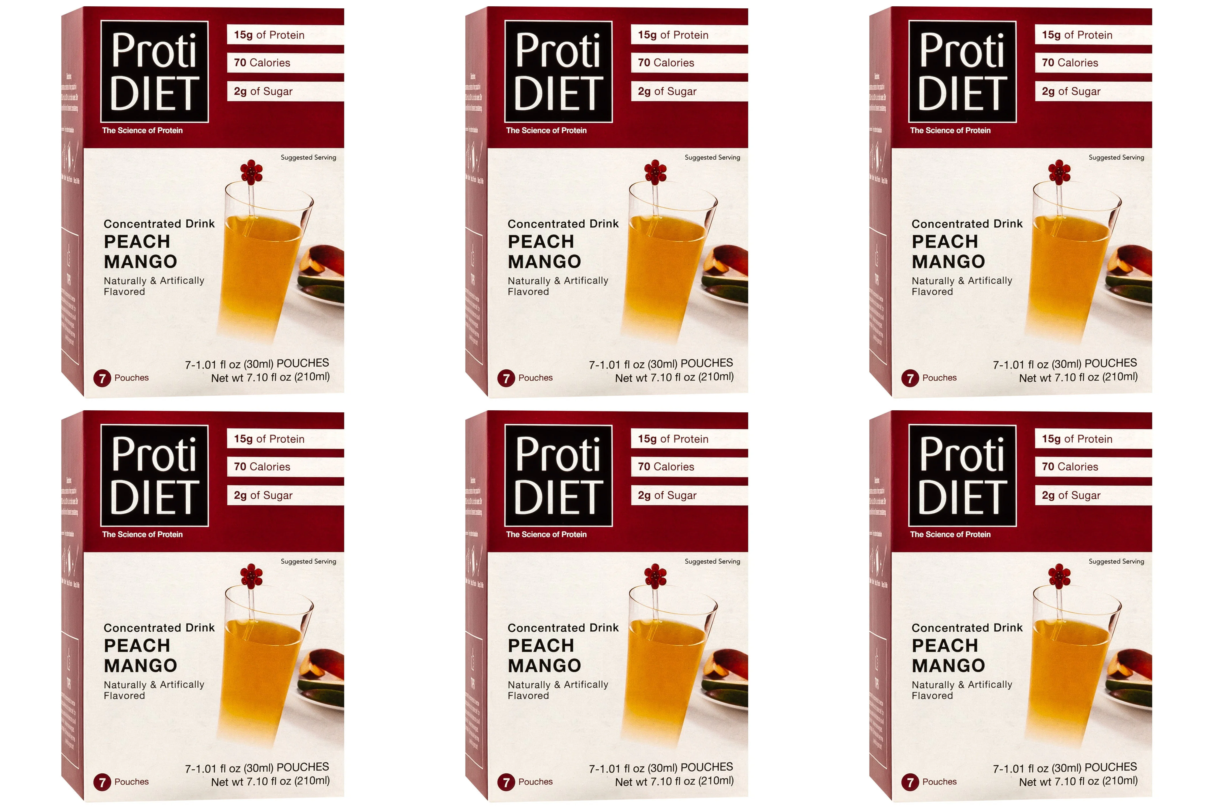Proti Diet Concentrated Drink Mix, Peach Mango, 7 Pouches