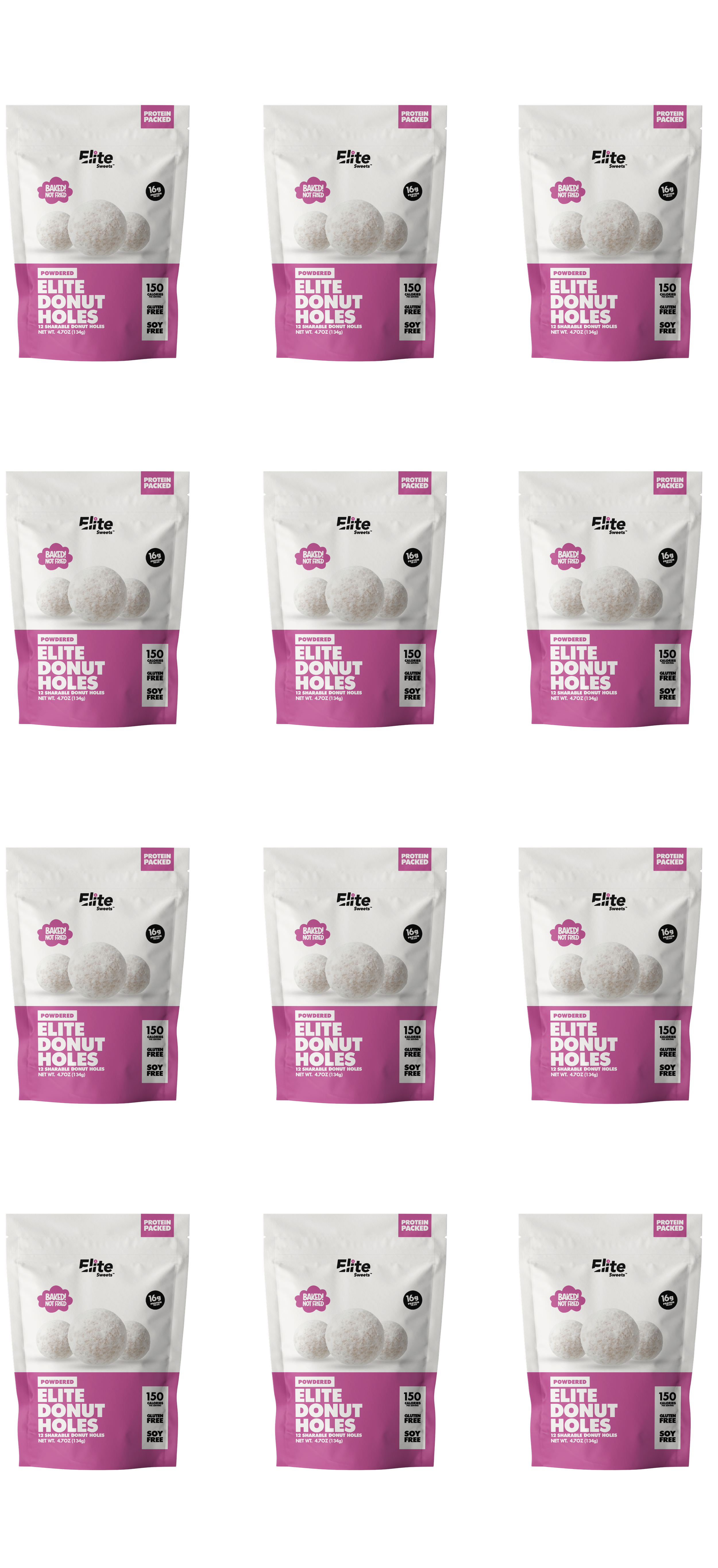 Elite Sweets High-Protein & Low-Carb Donut Holes - Powdered