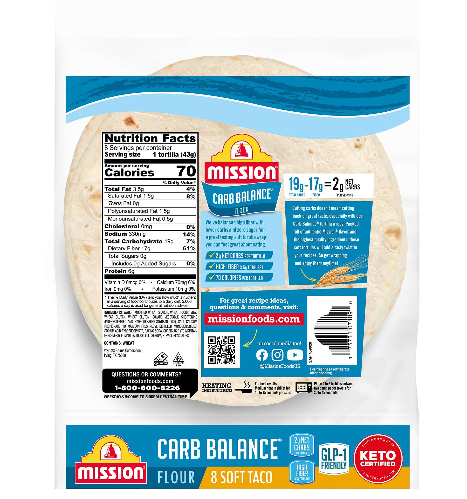 Mission Foods Carb Balance Soft Tortillas
