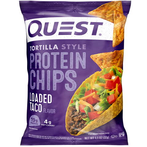 Quest Tortilla Style Protein Chips - Loaded Taco - High-quality Protein Chips by Quest Nutrition at BariatricPal Store