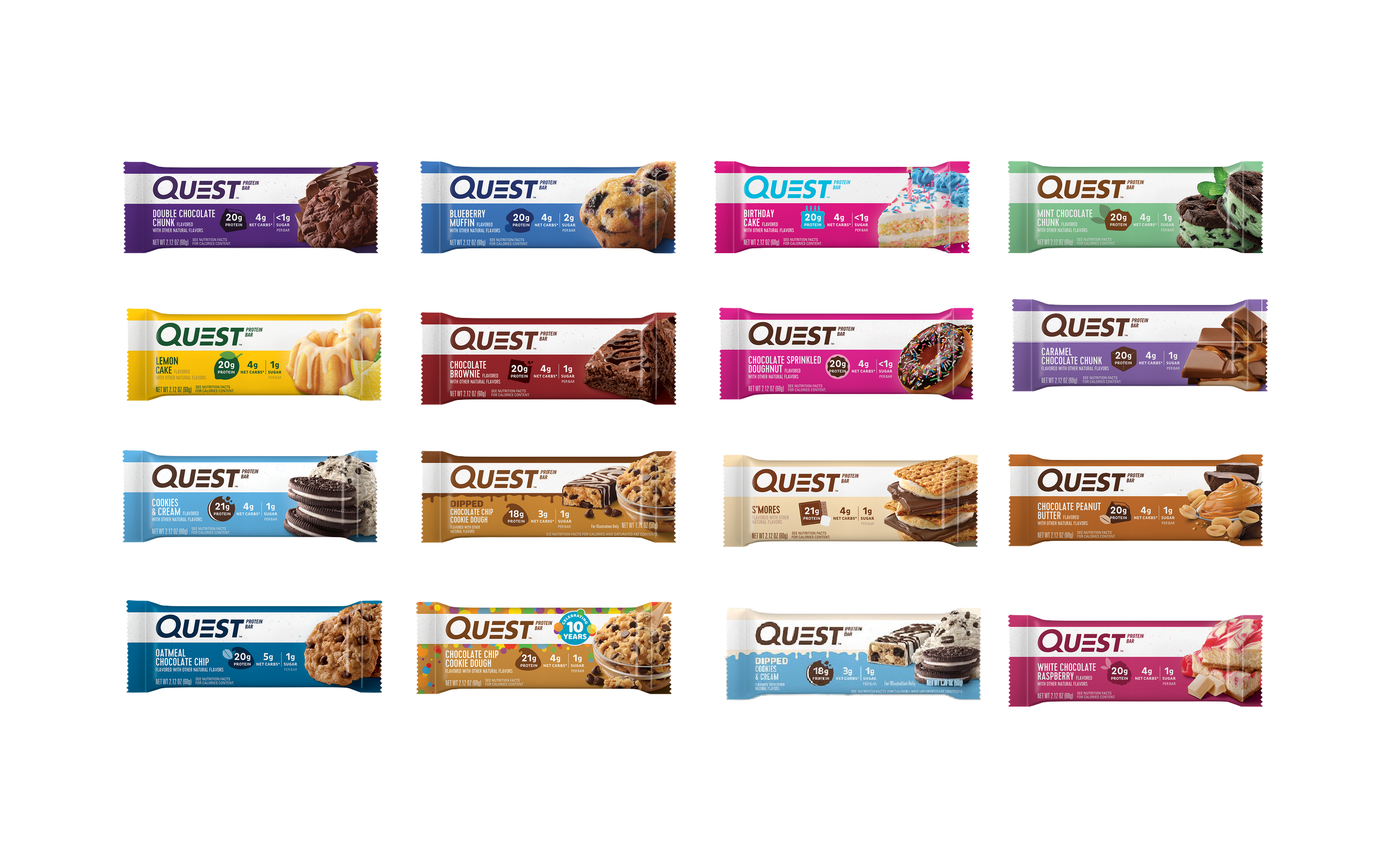 Quest Nutrition Quest Bar - 16 Flavor Variety Pack - High-quality Protein Bars by Quest Nutrition at BariatricPal Store