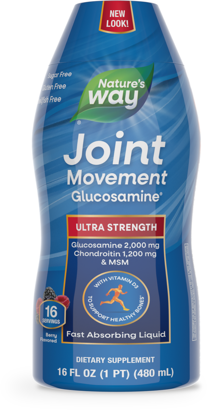 Joint Movement Glucosamine and Chondroitin Liquid by Natures Way - Berry Flavor - High-quality Glucosamine by Wellesse at BariatricPal Store