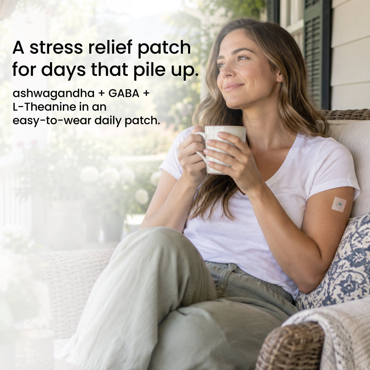 PatchAid Relax & Unwind Patch with GABA to support mood, muscle relaxation and emotional health.