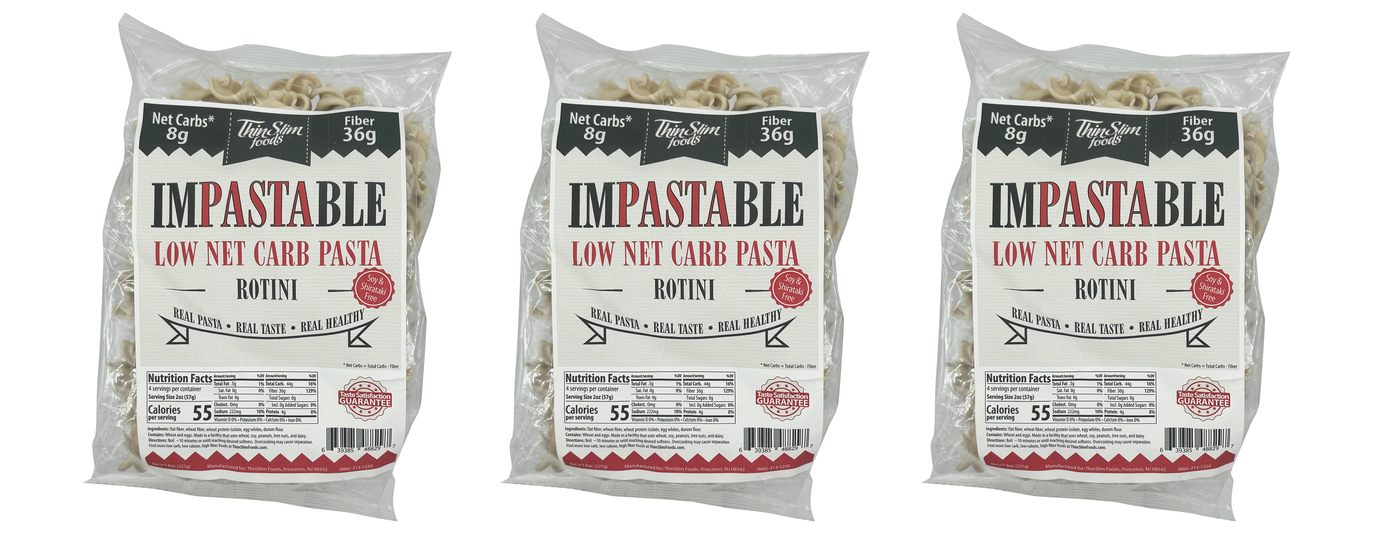 ThinSlim Foods Low Carb Impastable Pasta - Rotini