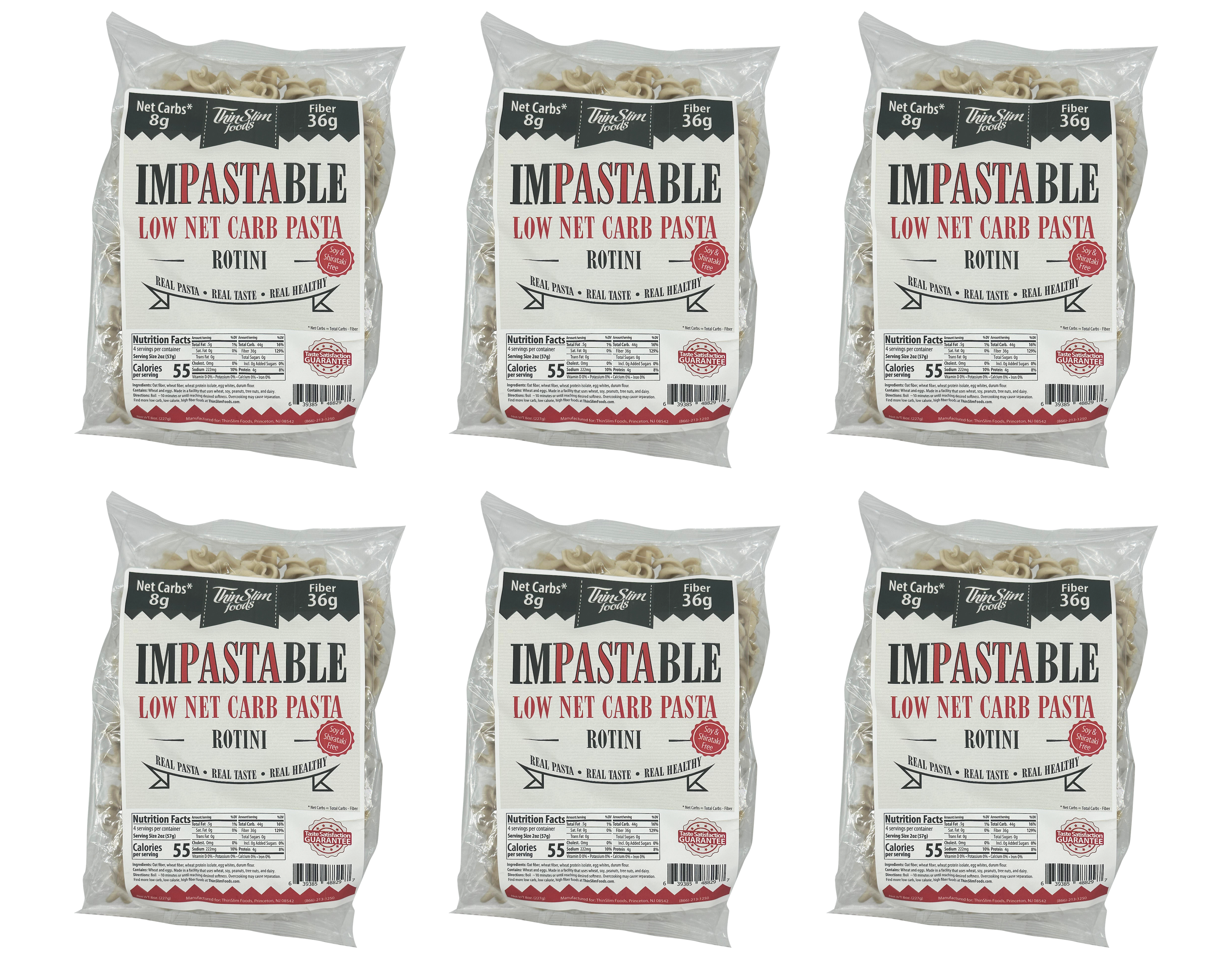 ThinSlim Foods Low Carb Impastable Pasta - Rotini